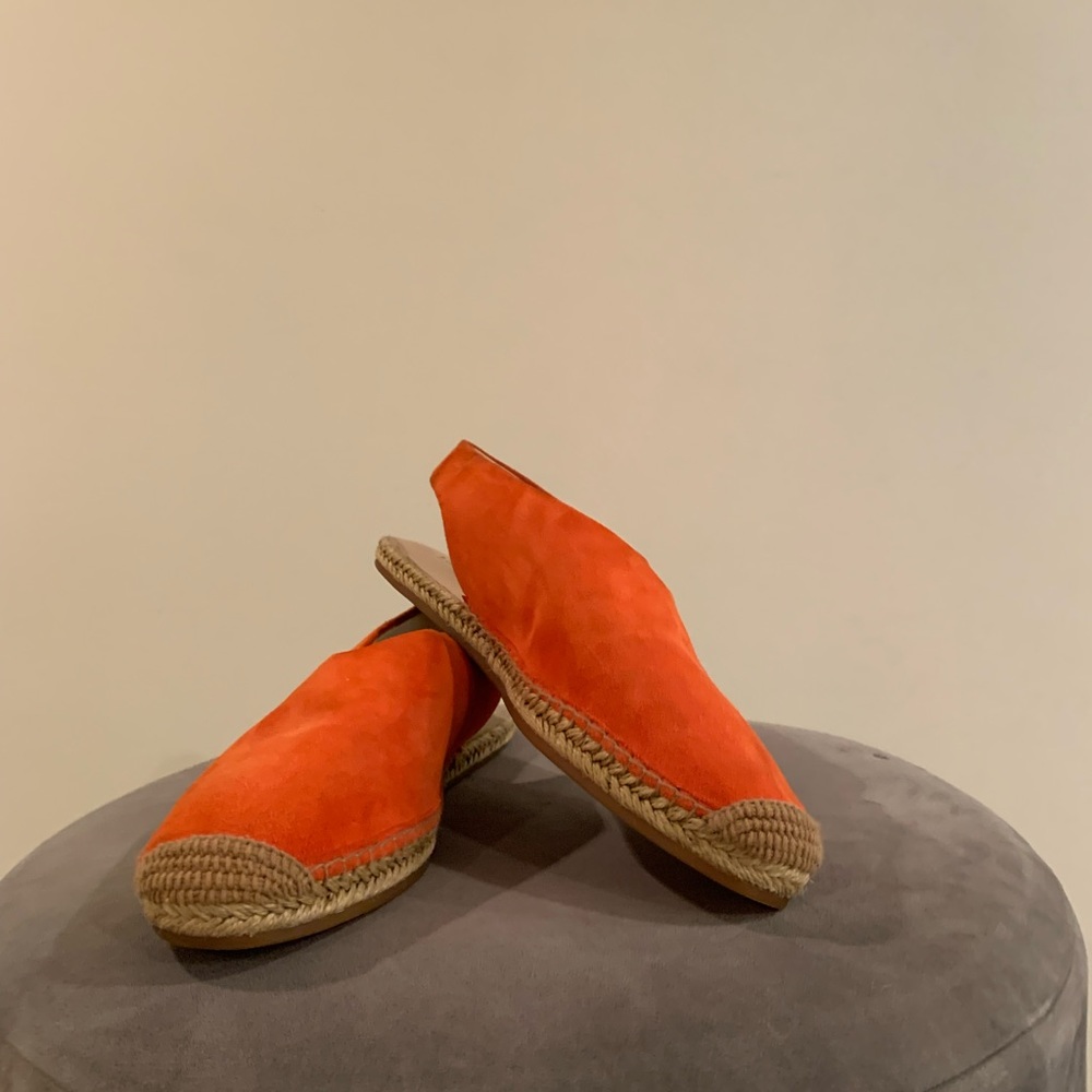 Via Spiga orange melon suede sling backs BALINDRA espadrille